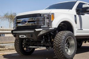 Ford F-250 Bumper - Front - Addictive Desert Designs - Stealth Fighter with Winch Mounts - Hammer Black - `17-`18 Ford F-250 Bumper - Front - Addictive Desert Designs - Stealth Fighter with Winch Mounts - Hammer Black - `17-`18